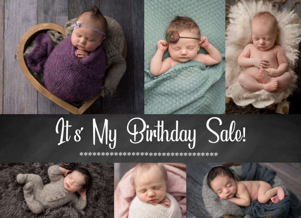 A collage of beautiful Edmonton newborn babies  taken during a photo session.